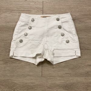White Jean Shorts